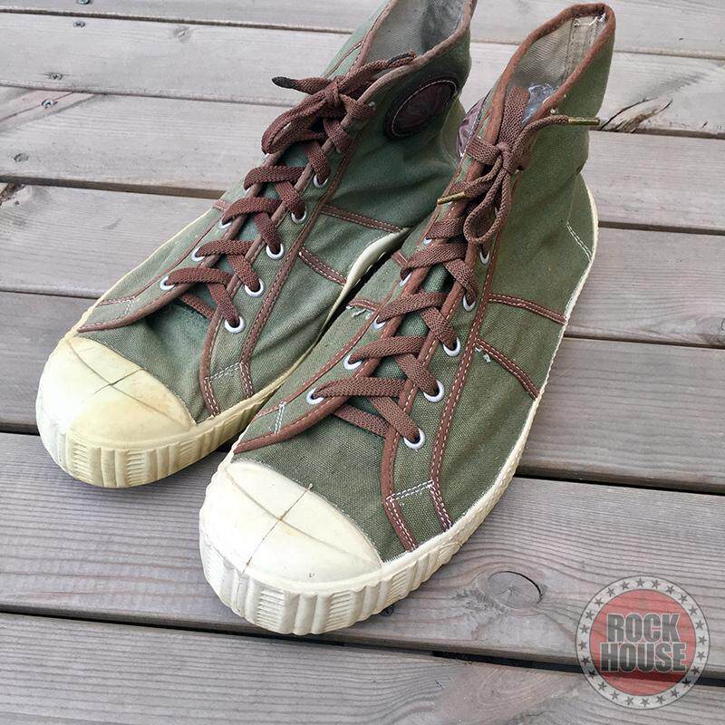 vintage古着元年70年代东欧产复古高帮帆布硫化鞋