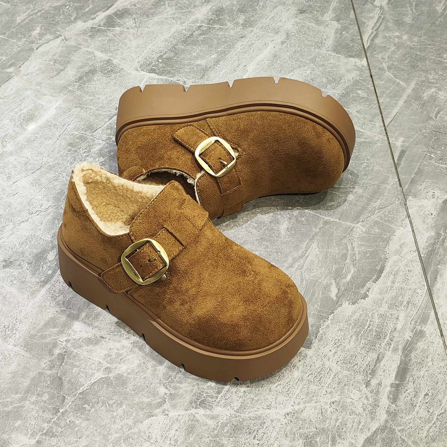 加绒保暖勃肯鞋女2025冬季新款