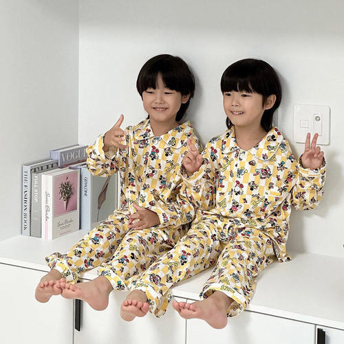 韩国进口童装代购家居服套装Milky 2026秋季卡通男女童睡衣南大门