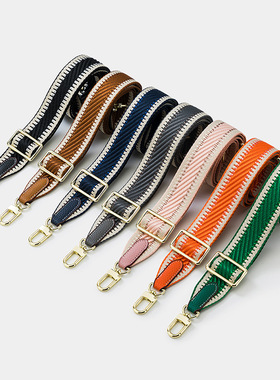 3.8cm可调节编织带灰色宽肩带单肩斜挎带替换改造包带布带配门扣