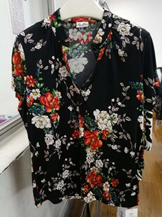 台航桑蚕丝真丝针织立领女上衣短袖