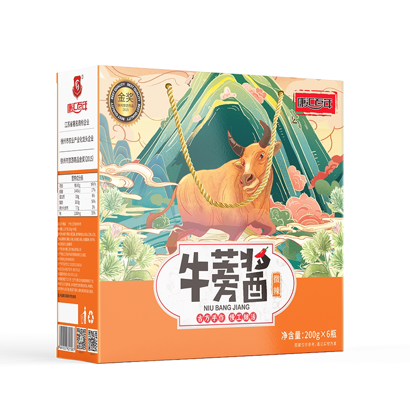 礼盒牛蒡酱6瓶装徐州特产送节礼