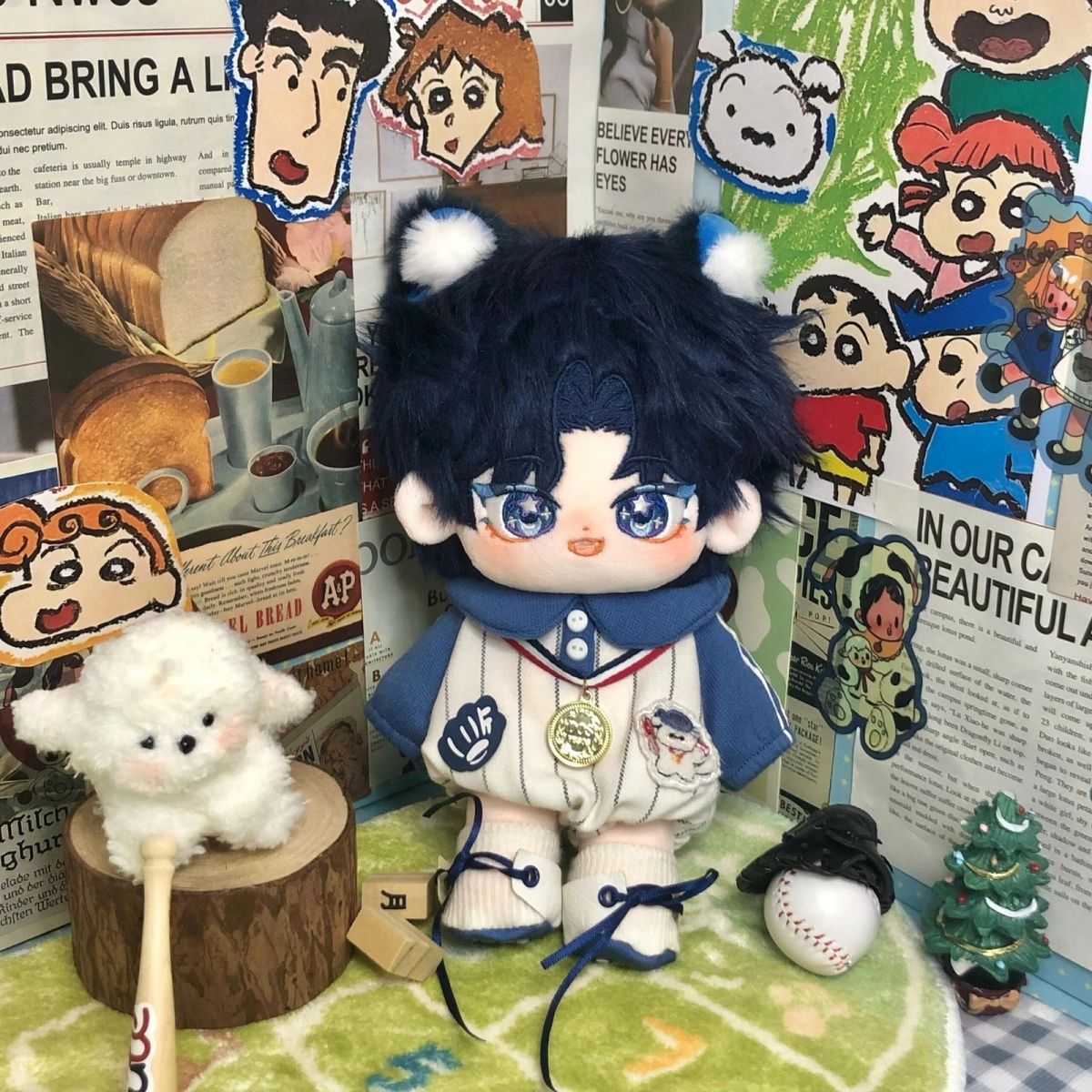 现货原创名侦探学院蒲熠星属性盛熠20cm棉花娃娃周边玩偶送礼物