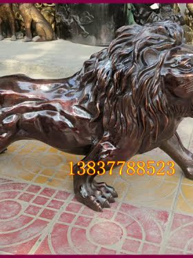 铜器怒吼狮子雄狮大号铜狮子一对狮子大型铜器铜雕定做大全