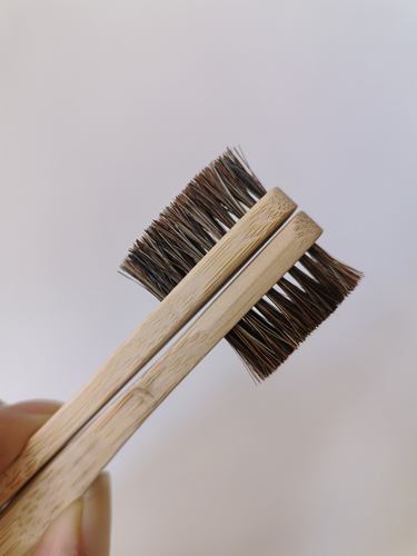 纯动物软毛牙刷 天然竹木成人猪鬃 马鬃牙刷0塑料环保小头牙刷