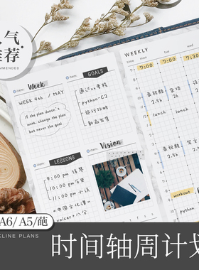 多功能时间轴周计划活页替芯InsA5slimA678奇葩手账内极简moterm