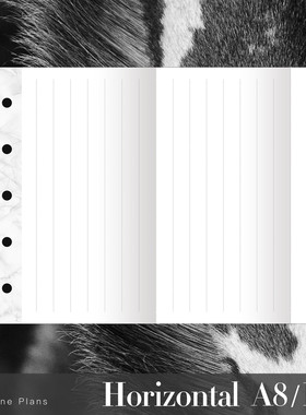 竖线版横向A8/m5Micro5手账内芯5孔迷你mini本子横线纵向功能活页