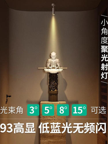 明装小射灯客厅吸顶背景墙照画可调小角度5w博物馆led迷你聚光灯