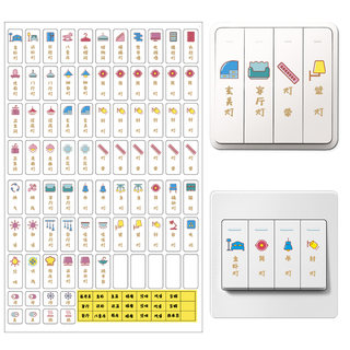 秒-灯开关面板标识贴家用标签指示创意面板开关装饰墙贴纸保护