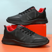 轻便软底防臭工作鞋 皮面防水休闲运动鞋 清仓男士 外贸原单出口断码