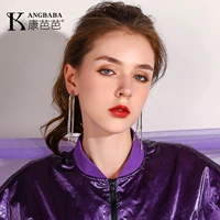 Длинные серьги, клипсы, длина макси, коллекция 2022, популярно в интернете