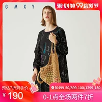 古木 夕 羊 GMXY2019 Mùa xuân và mùa thu của phụ nữ Sản phẩm mới dài mùa thu mẫu chủ đề Váy áo thun dài tay - Sản phẩm HOT váy voan