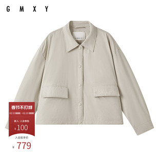 古木夕羊时尚保暖90鸭绒羽绒服女翻领单排扣外套GR550012002