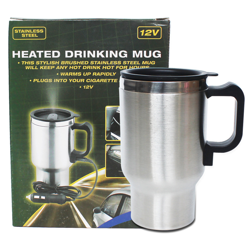车载热水器电热杯12V汽车用烧水杯加热杯烧水壶旅行便携保温瓶
