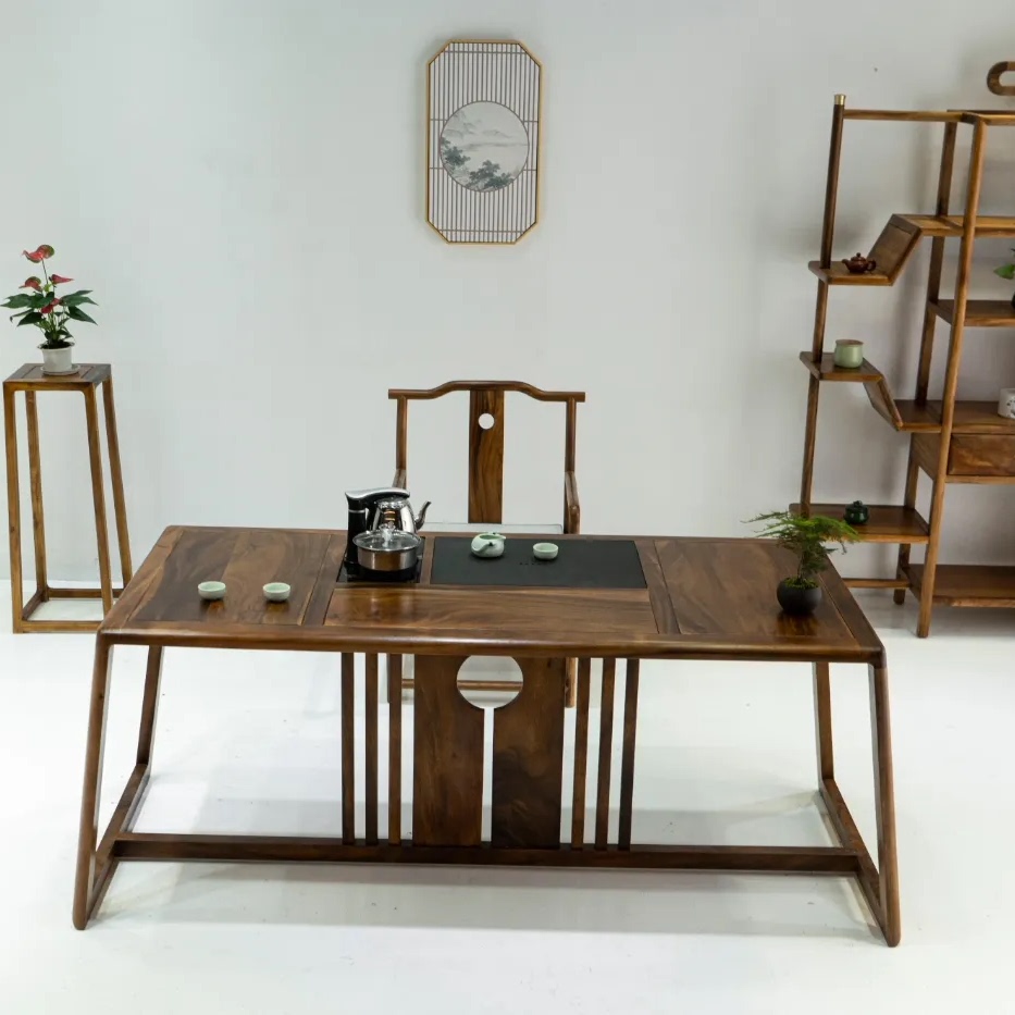 新中式实木茶桌椅组合