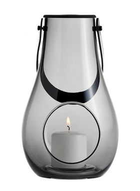 丹麦进口holmegaard手提防风烛台悬挂烛光灯笼插花器花瓶水晶玻璃