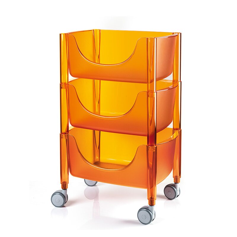 意大利进口guzzini移动果蔬篮分类收纳架卫浴洗澡整理筐滚轮推车