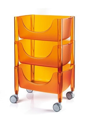 意大利进口guzzini移动果蔬篮分类收纳架卫浴洗澡整理筐滚轮推车