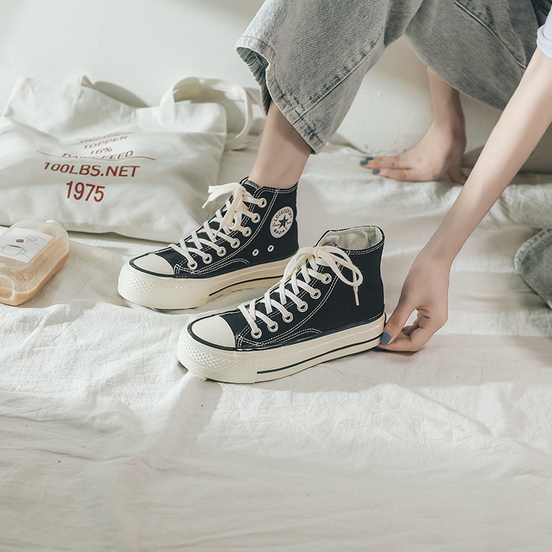 35-40码软底新品骆女高帮布鞋