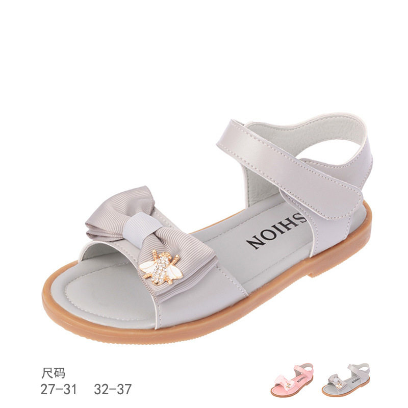 27-37码女童凉鞋夏季轻便新款小中大童公主鞋平底小学生儿童公主
