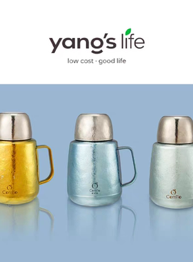 yange life纯钛保温杯高颜值男女泡茶杯650ml大容量办公室泡茶壶