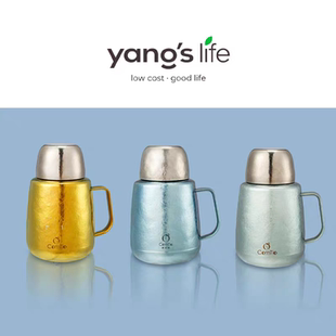 life纯钛保温杯高颜值男女泡茶杯650ml大容量办公室泡茶壶 yange