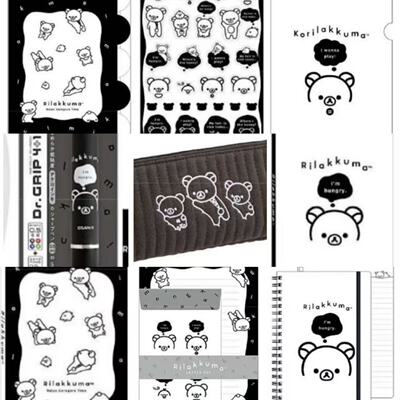 月日本sanx轻松熊黑白系列文具