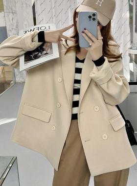 张涩涩 Languid气质加法 奶油式简版落肩西装外套女2024春季新款