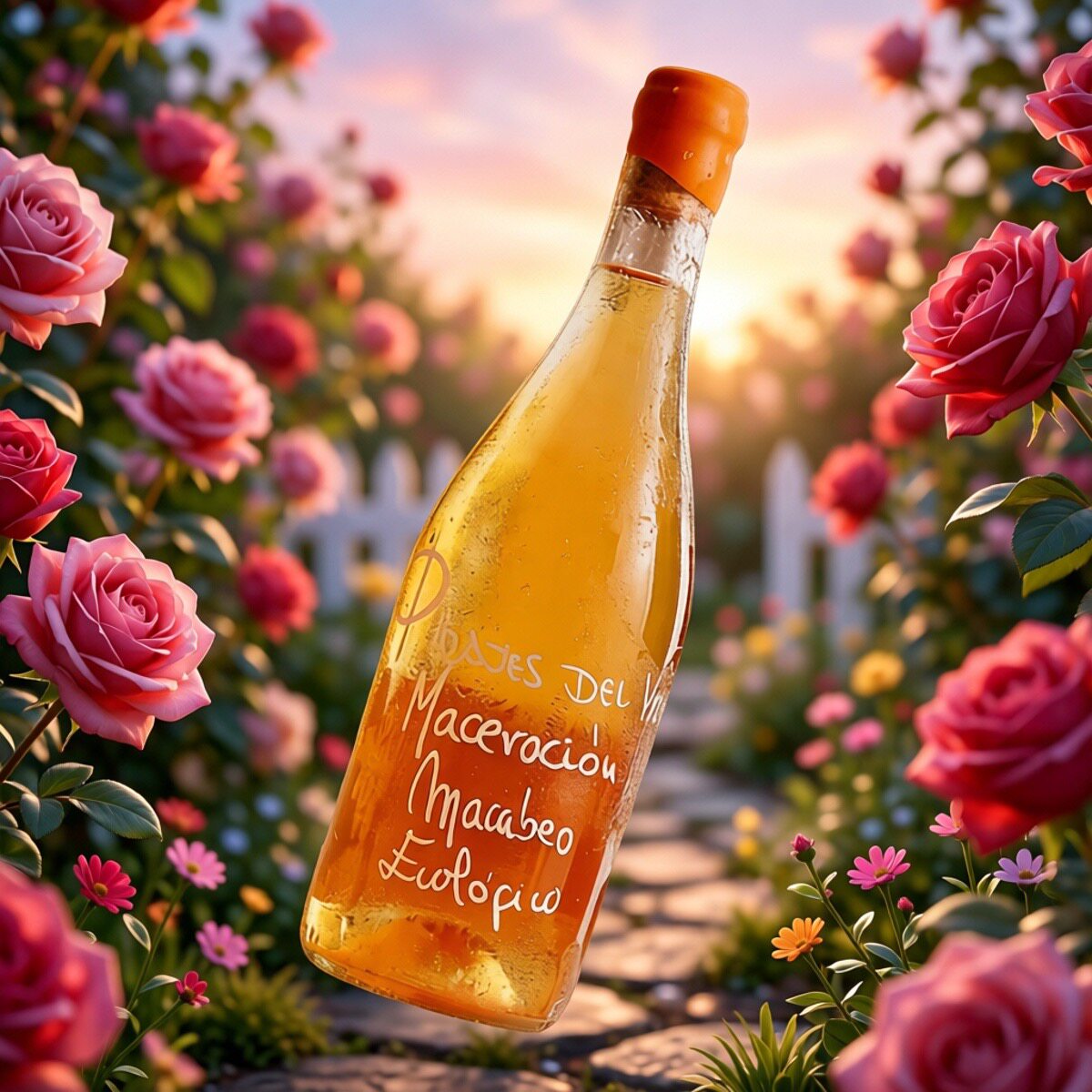 【落日橘子海 话梅冻柠茶】西班牙自然酒锦绣山谷马家婆白葡萄酒