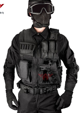 雅科达战术背心The Weeknd威肯科切拉音乐节同款黑色透气网格服