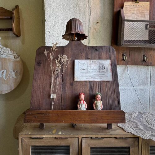 中古风实木菜单招牌复古风咖啡馆民宿桌面装饰摆件拍摄道具书报架