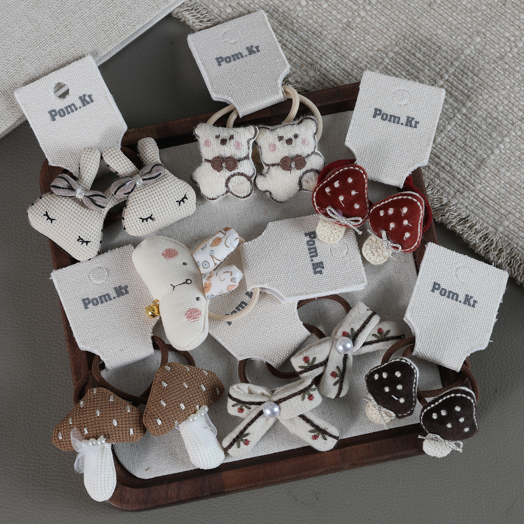 儿童新年小熊发夹女童可爱卡通