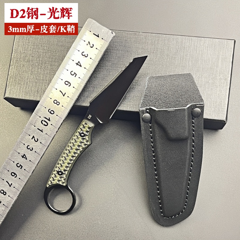 D2钢户外刀具随身指环刀