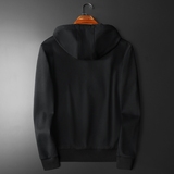 F6077-27036-P1252025新款秋冬男士连帽大码卫衣打底衫黑底图，男装T恤，钱塘6077