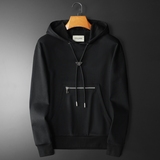 F6077-27036-P1252025新款秋冬男士连帽大码卫衣打底衫黑底图，男装T恤，钱塘6077