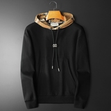 F6077-27032-P1252025新款秋冬男士连帽大码卫衣打底衫卡其色，男装T恤，钱塘6077