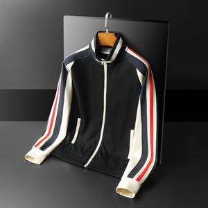 F6077-27019-P150 2025新款秋冬男士立领开衫大码卫衣，男装卫衣，钱塘6077