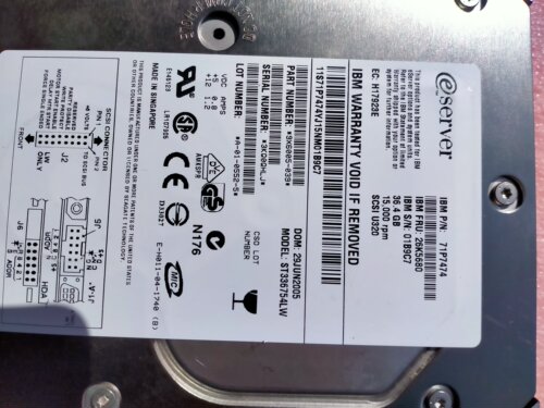 IBM 26K5680 36.4G 15K 68针SCSI硬盘ST336754LW