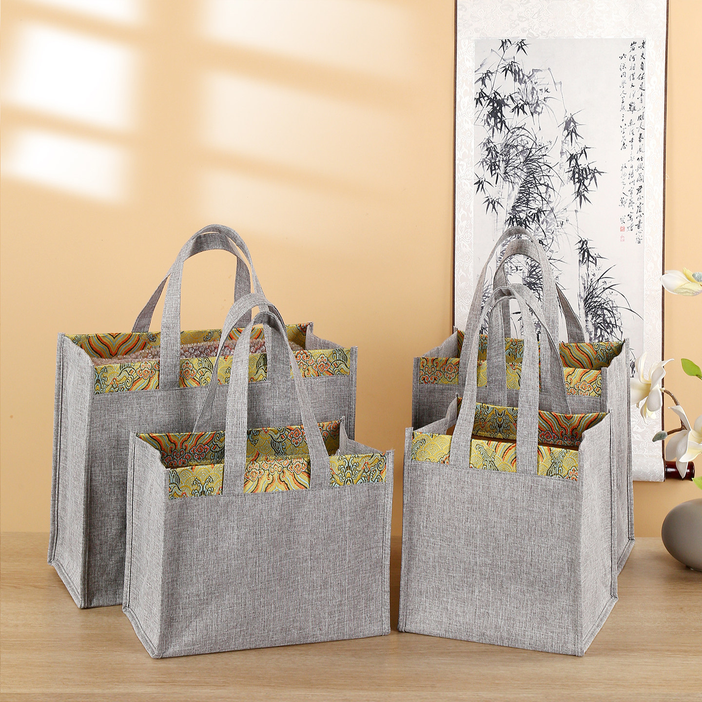 高级感麻布手提袋茶叶袋散茶茶饼普洱茶礼袋包装礼品袋商务袋通用,包装,麻布袋,淘宝优惠券,粉丝福利购,淘宝优惠卷