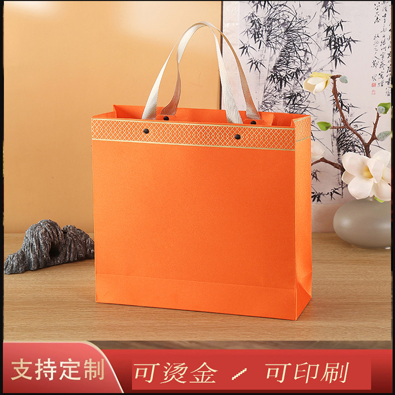 丝绸礼品袋手提袋复古纯色手拎袋名贵礼品铁皮石斛西洋参鹿茸天麻