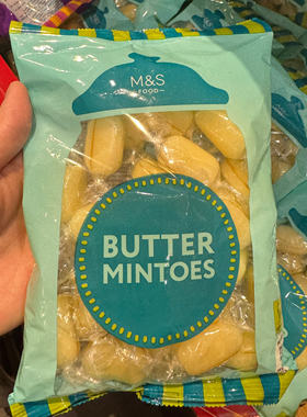 香港M&S英国 薄荷味牛油拖肥夹心硬糖butter mintoes225G