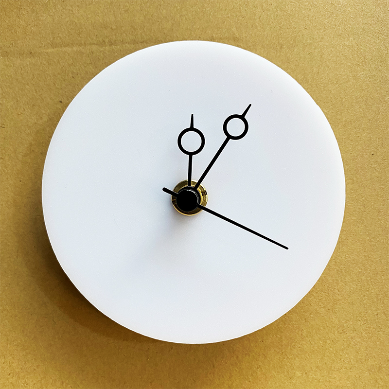 diy钟表圆形现代简约小号空白钟面全套带指针个性创意手工时钟