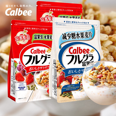 进口燕麦日本水果麦片calbee