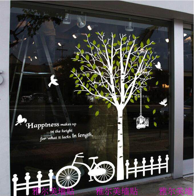 创意墙贴纸蛋糕咖啡奶茶墙壁装饰大型玻璃贴画儿童服装店小鸟回巢在类目 家居饰品, 贴饰, 墙贴中 - 来自Buy2taobao.com提供专业的淘宝代购服务