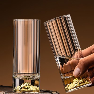 家用高档水晶玻璃耐热水杯金山冰