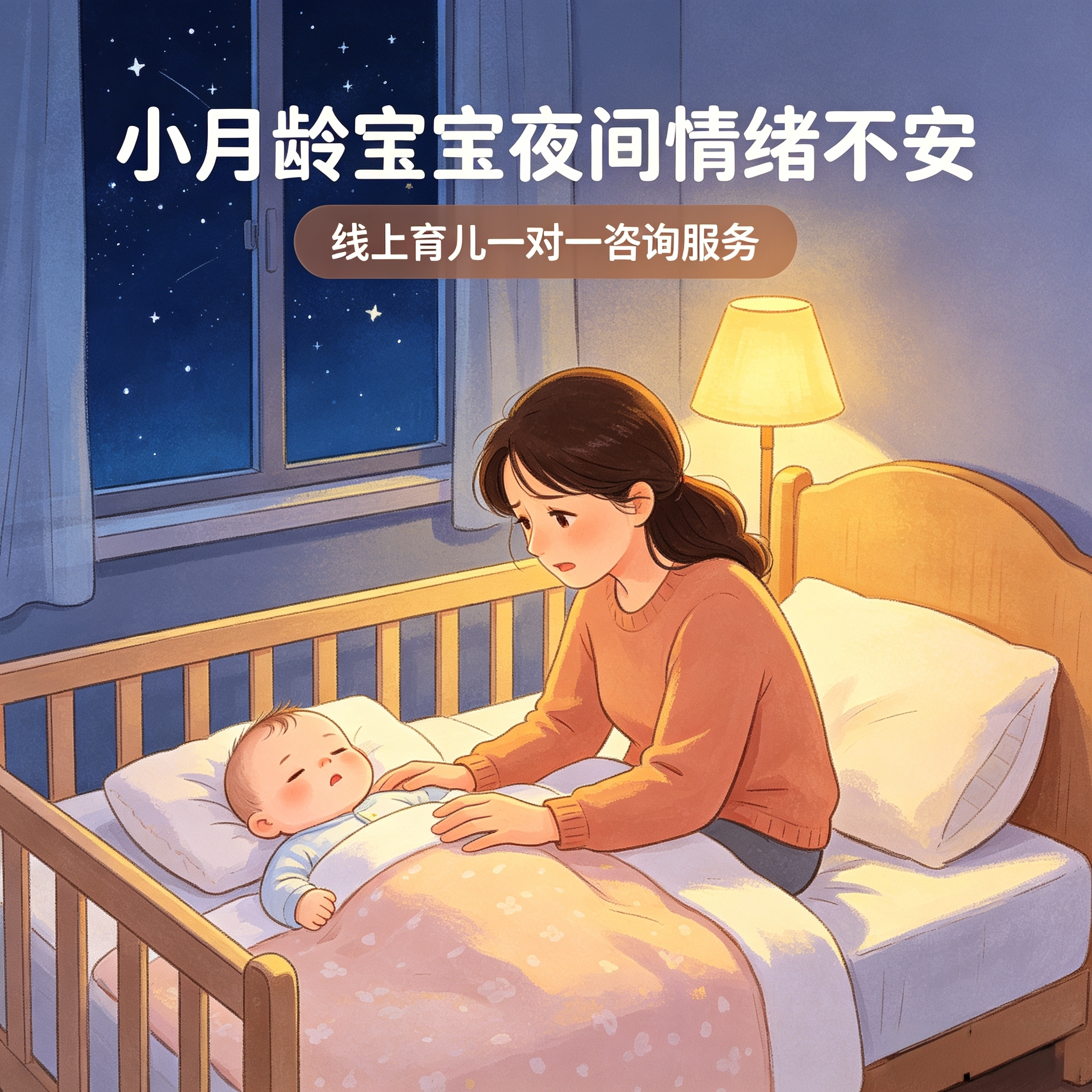 新生儿婴儿宝宝夜醒啼哭惊吓抚触哄睡安抚亲子技巧设计