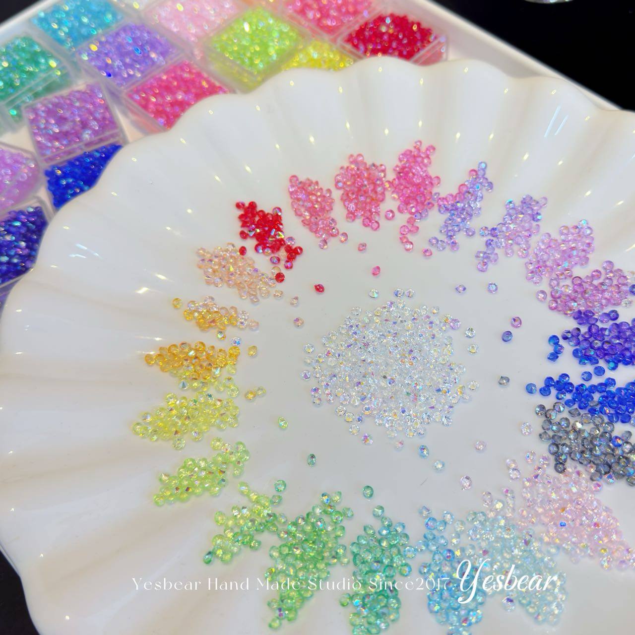 Yesbear大熊手作 AB幻彩尖底亚克力碎钻石 Diy捏捏奶油胶滴胶装饰,饰品/流行首饰/时尚饰品新,其他DIY饰品配件,淘宝优惠券,粉丝福利购,淘宝优惠卷