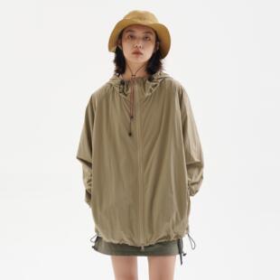 BANGBOY复古UPF50+宽松皮肤衣连帽冲锋防晒衣服日系外套男情侣