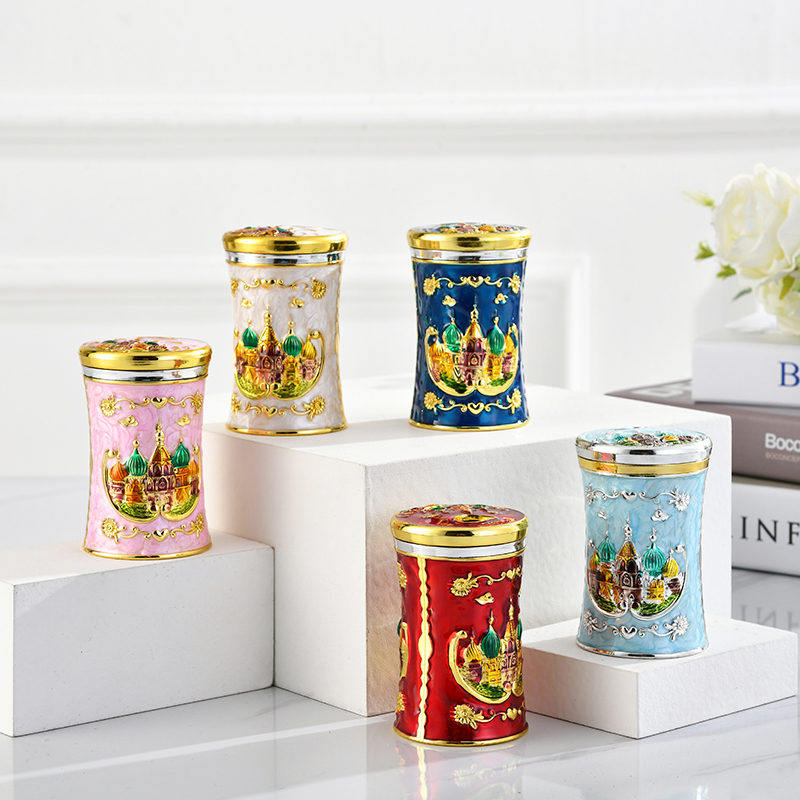 歐式復古旋轉蓋可愛便攜牙簽筒