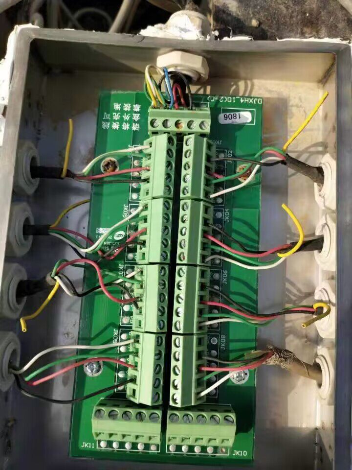 上海耀华汽车衡不锈钢模拟式电子地磅接线盒xk3190 jxh4_6芯线路